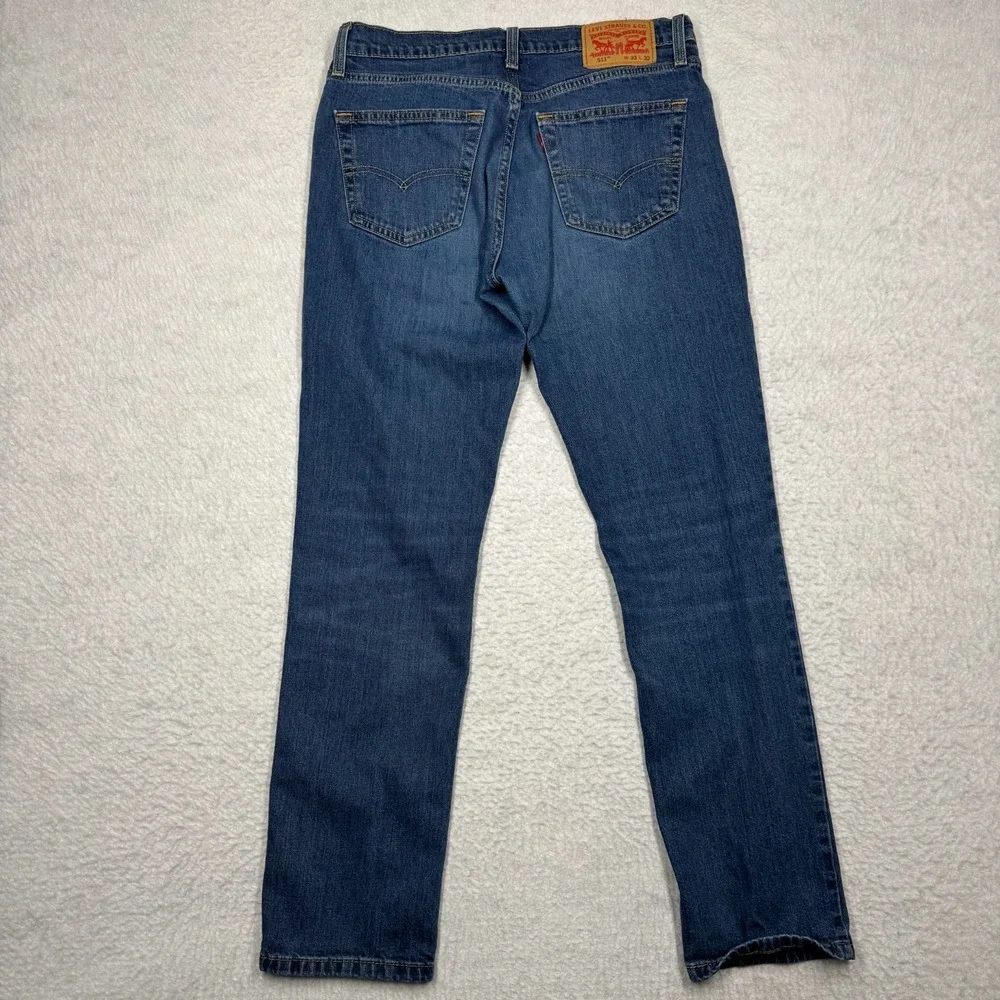 Levi's 511‎ Slim Fit Leg Jeans Blue Denim Pants Men's Size 33x32 (Fit 32x29.5)